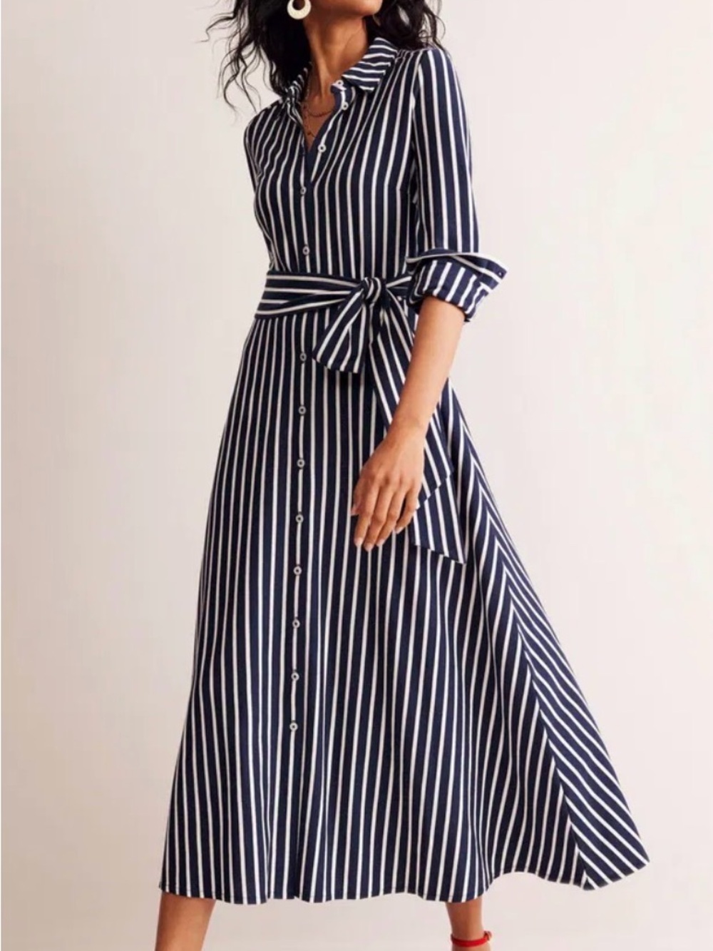 BODEN Marcia Stripe Midi Dress Size 10P